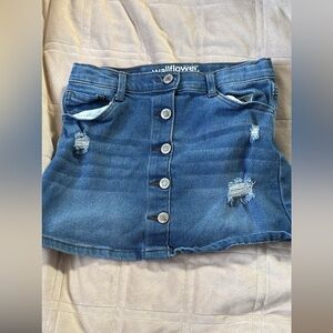 Wildflowers Blue Denim Skirt